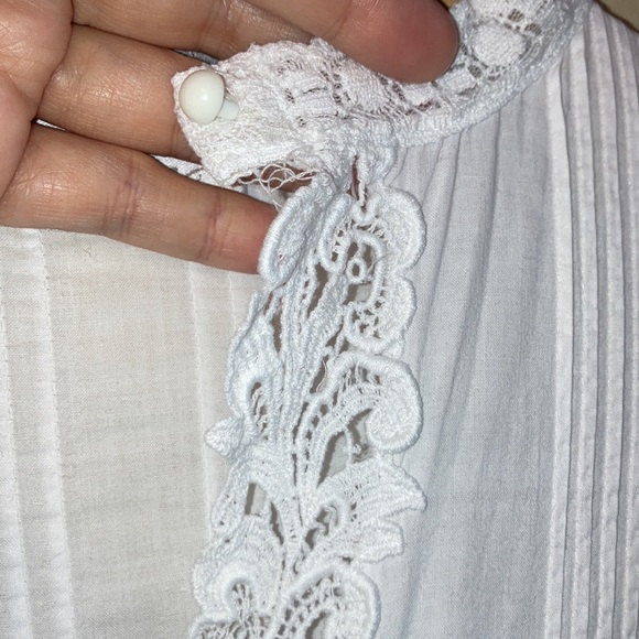 Vintage Bed Jacket Battenberg Cover Kimono Pajamas Coastal - Picture 10 of 13